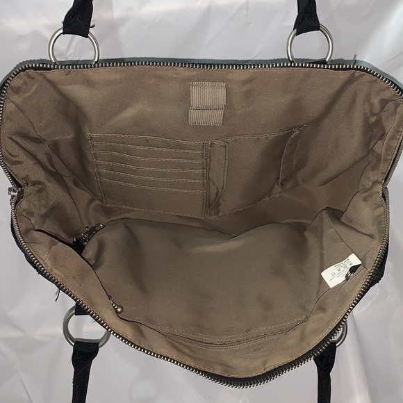 BAGGALLINI Black Satchel With khaki liner Zipper for main compartment - Picture 6 of 9